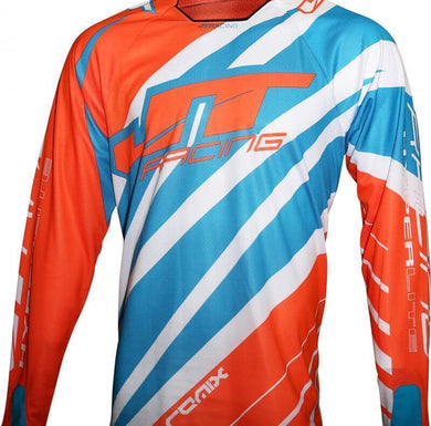 Hyperlite Remix Jersey Orange/Cyan Riding Jersey JT Racing New Zealand M 