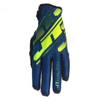 Pro-Fit Tracker Glove Navy/Neon Yellow Gloves JT Racing New Zealand XS 