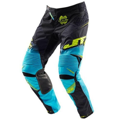 Protek V Pants Black-Cyan-Chartreuse Riding Pant JT Racing New Zealand 30 