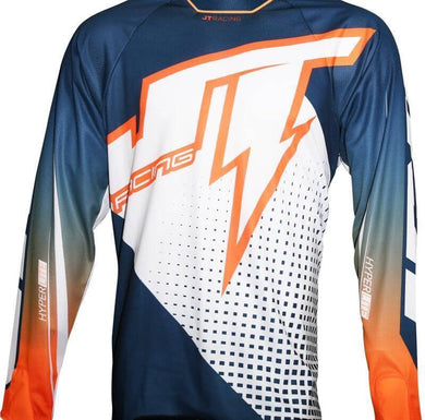 Hyperlite Voltage Jersey Blue-Orange-White Riding Jersey JT Racing New Zealand L 